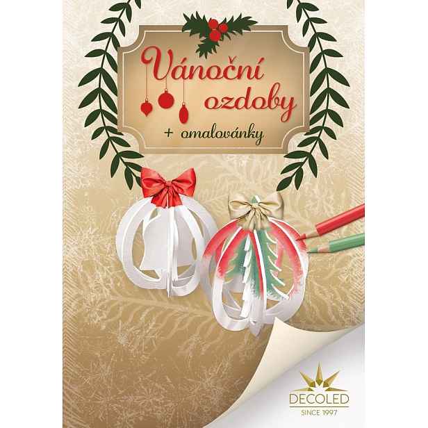 A5 omalovánky skládačka stromeček a zvoneček