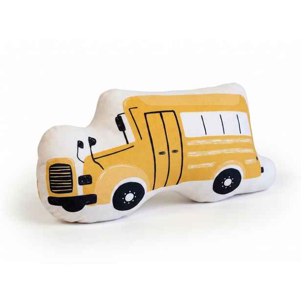 Dětský tvarovaný polštář BALMY autobus 29x35x7 cm