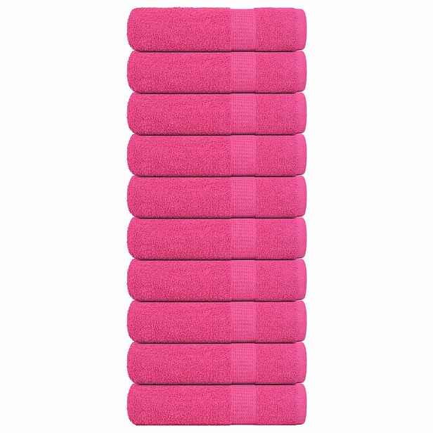 vidaXL Ručníky FROGN 10 ks růžové 50x100 cm 360 g/m²