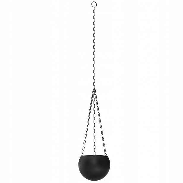 Závěsný květináč černý Flower Pot 8103 Luminex