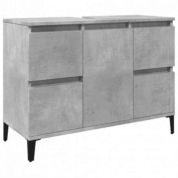 vidaXL Skříňka pod umyvadlo betonově šedá 80x33x60 cm kompozitní dřevo