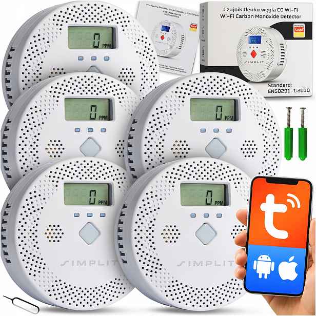 Detektor Oxidu Uhelnatého Detektor Oxidu Uhelnatého Co WiFi Tuya Smart Life Simplit
