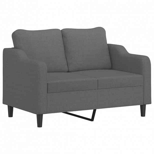vidaXL 2místná pohovka tmavě šedá 120 cm textil