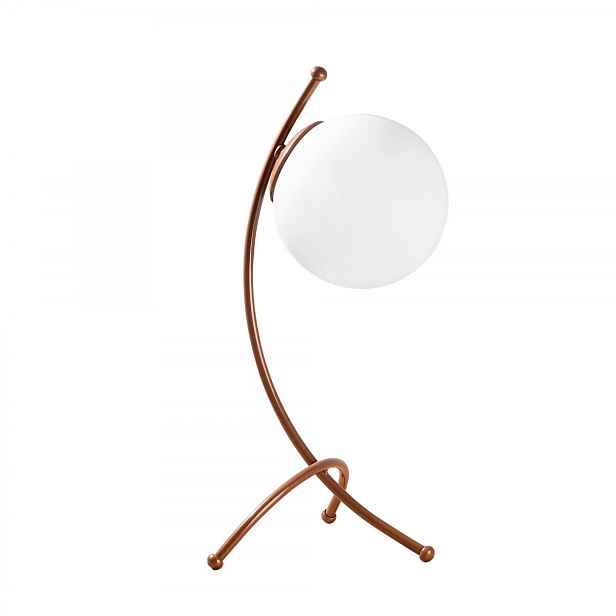 Opviq Stolní lampa Ayva bílá/měď
