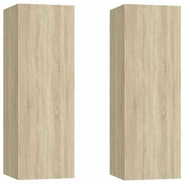 vidaXL TV stolky 2 ks dub sonoma 30,5x30x90 cm kompozitní dřevo