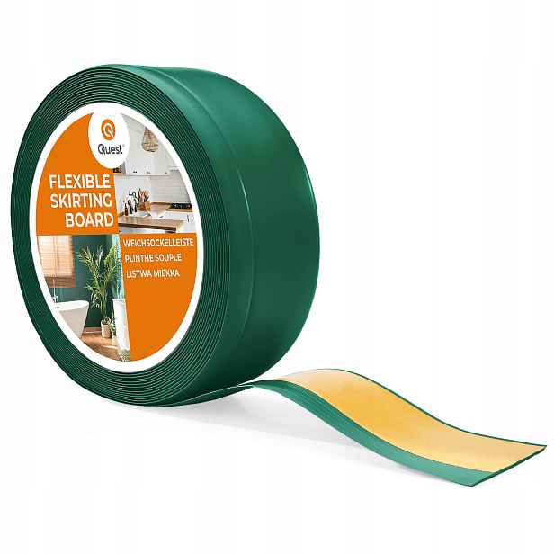 Podlahová lišta z Pvc samolepicí, soklová, 70/20mm zelená, 20m
