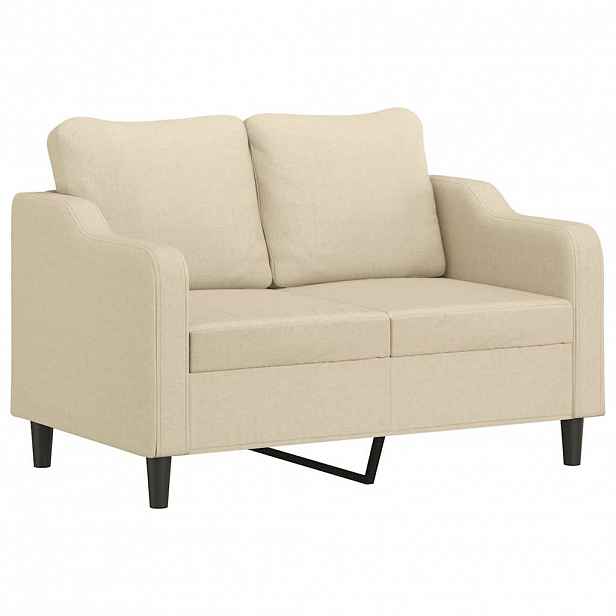 vidaXL 2místná pohovka krémová 120 cm textil