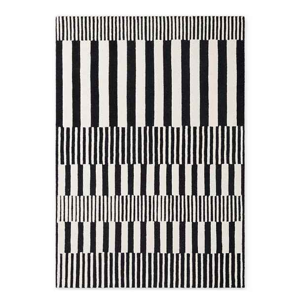 Černobílý ručně tkaný vlněný koberec 120x180 cm Stryve Pulse – Elle Decoration