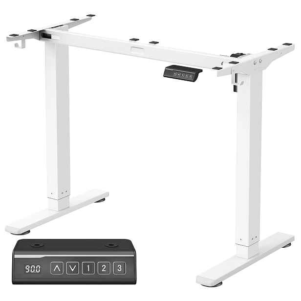 SONGMICS Nastavitelný elektrický rám pracovního stolu Vasagle Prom 90/140 cm bílý