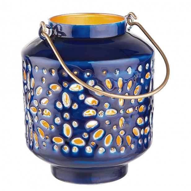 Butlers BLUE MAROCCO Lucerna 10 cm - tm.modrá