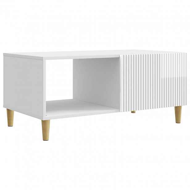 vidaXL Konferenční stolek Bílá s vysokým leskem 90 x 50 x 40 cm