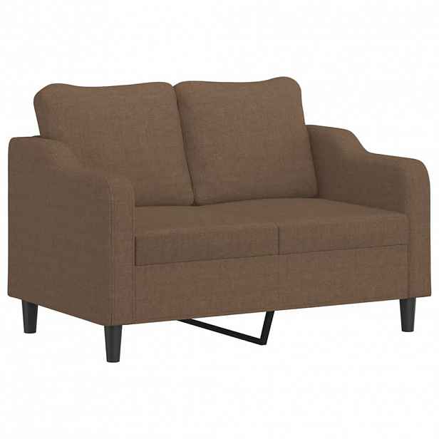vidaXL 2místná pohovka hnědá 120 cm textil