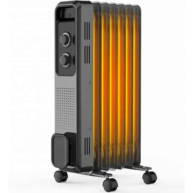 Elektrický Olejový Radiátor 1500 W Přenosný Termostat Regulace Cowsar