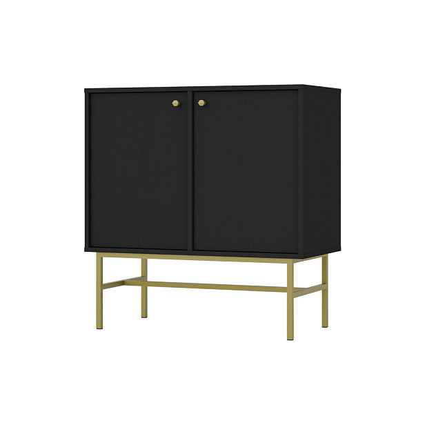 MASSENO KOMODA TORINO, 84/86/41 cm s 2 dvířky, grafitová