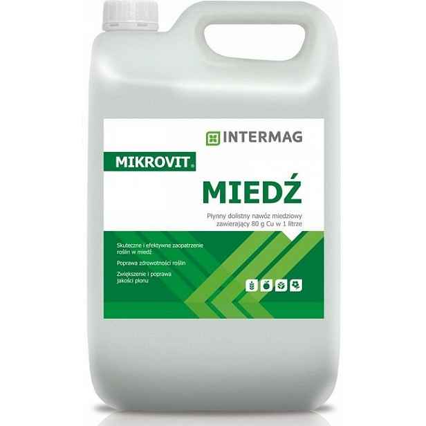 Mikrovit Meď 5L listové hnojivo kukuřice řepa