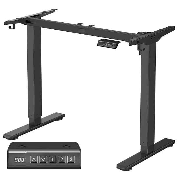 SONGMICS Nastavitelný elektrický rám pracovního stolu Vasagle Prom 90/140 cm černý