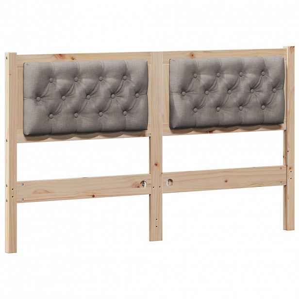 vidaXL Čelo postele Jiný Hnědá a taupe 150 cm Masivní borovicové dřevo