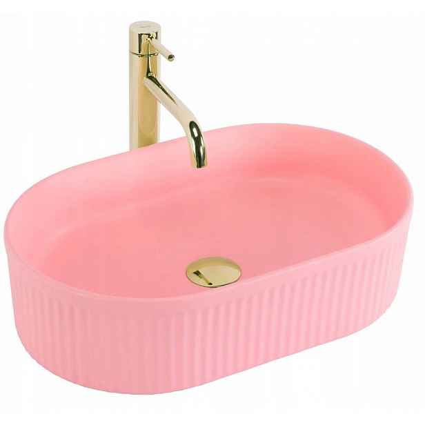 Umyvadlo Vanda 48 Bubble Gum Matt Na Desku