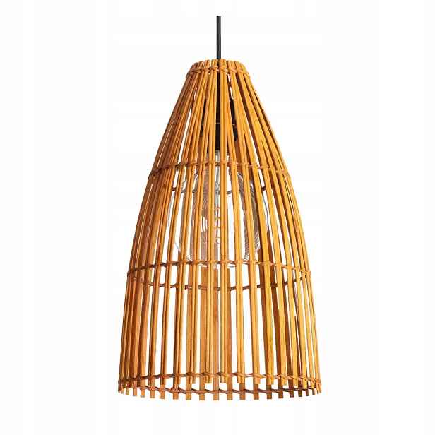 Závěsná lampa boho bambusová pletená hnědá do obývacího pokoje ložnice Abruzzo