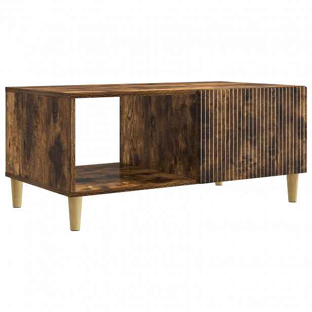 vidaXL Konferenční stolek Kouřový dub 90 x 50 x 40 cm Kompozitní dřevo