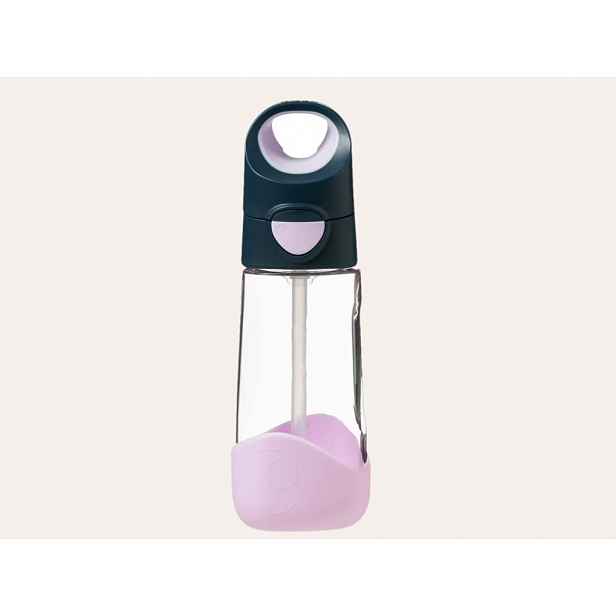 b.box Lahev na pití s brčkem 450 ml varianta: indigo/růžová