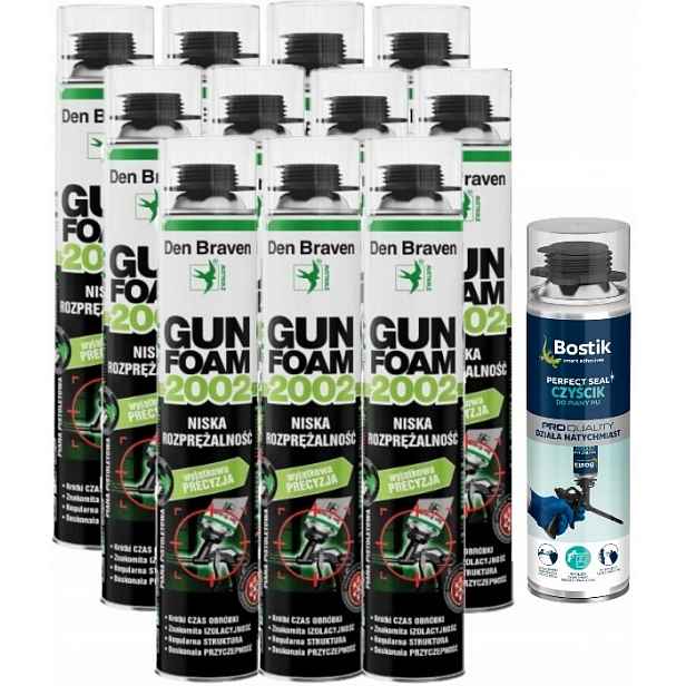 Den Braven nízkotlaká pěna Gunfoam 2002 750 ml 11 Ks čistič