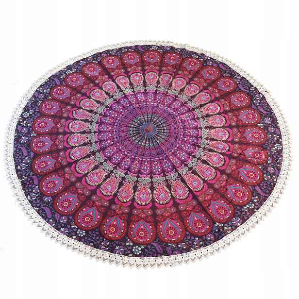 Indická Mandala Ubrus Přehoz Pareo Dekorace 135 CM