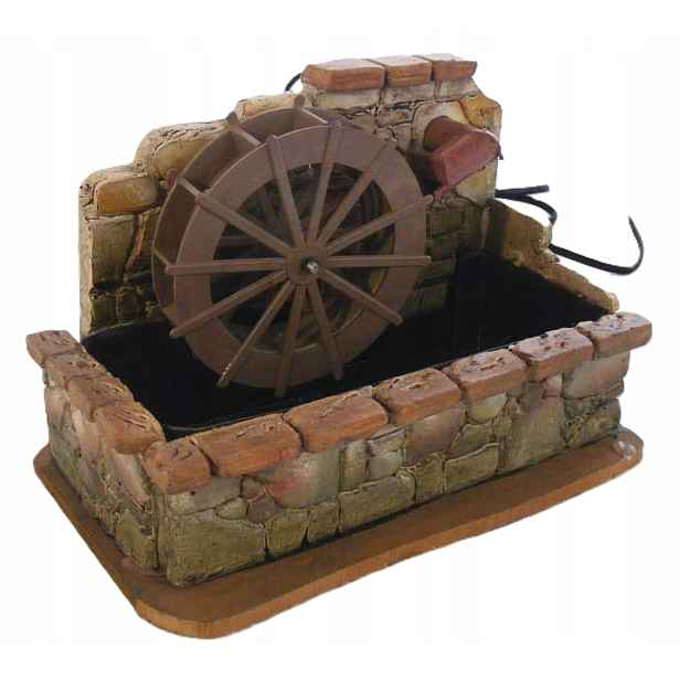 Krásné vodní kolo/mlýn s vodní pumpou na 220 V, pro dekoraci výška 15 cm