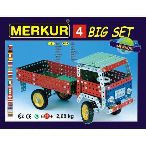 MERKUR Stavebnice modelů 602ks 2 vrstvy v krabici 36x26,5x5,5cm