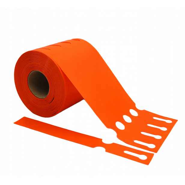 Smyčkové zahradnické/sadové etikety Oranžové 200x25mm(25x200) 1000ks