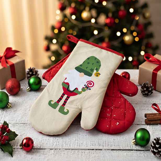 Vánoční kuchyňské rukavice FESTIVE WARMTH 18x30 cm – 2 ks
