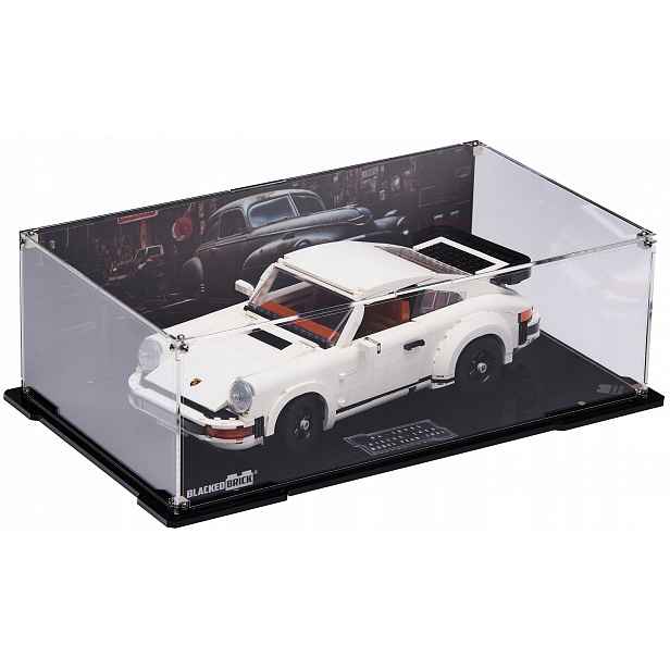 Vitrína s pozadím Blacked Brick pro Lego 10295 Creator Expert Porsche 911