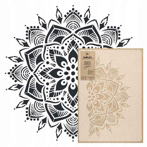 Malířská šablona Mandala L průměr 89 cm pro omítky Opakovaně Použitelný Omítka Beton