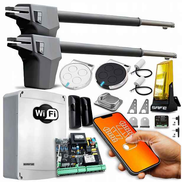 Set Pohon pro Dvoukřídlou bránu 7 m Wifi lampa Automat pohon Tuya