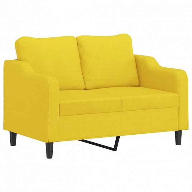 vidaXL 2místná pohovka světle žlutá 120 cm textil