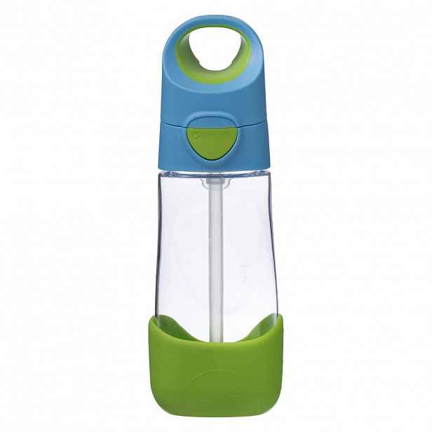 b.box Lahev na pití s brčkem 450 ml varianta: modrá/zelená