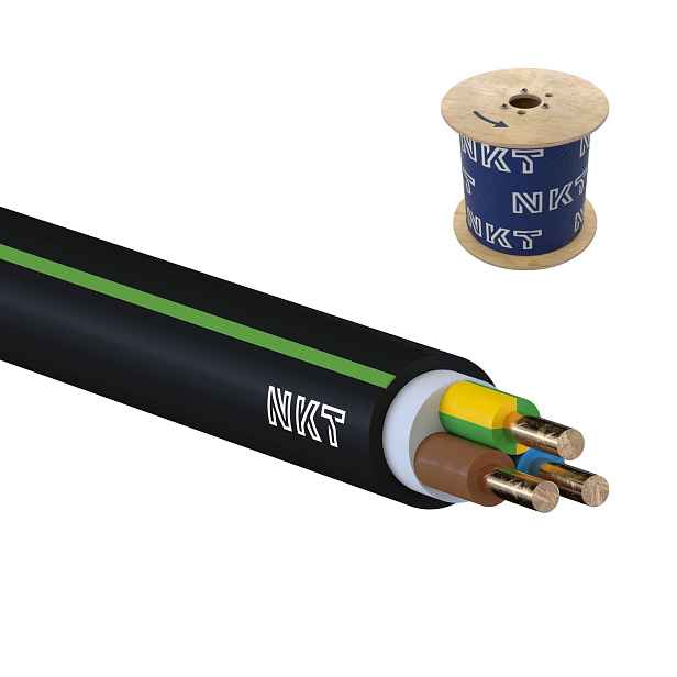 Kabel CYKY-J 3× 2,5 RE 500 m/cívka