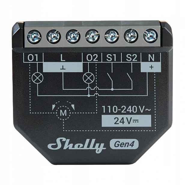 Relé Shelly 2PM GEN4 Zigbee Matter 2-KANÁLOVÝ