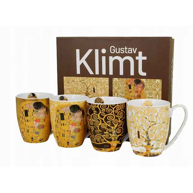 Sada 4 klasických hrnků od Gustava Klimta
