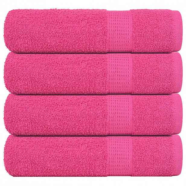 vidaXL Ručníky FROGN 4 ks růžové 100x150 cm 360 g/m²