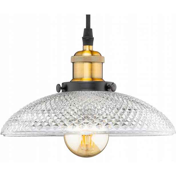 Skleněná plochá závěsná stropní lampa Rosa
