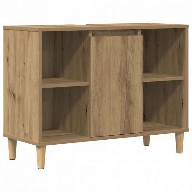 vidaXL Koupelnová skříňka dub artisan 80 x 33 x 60 cm kompozitní dřevo