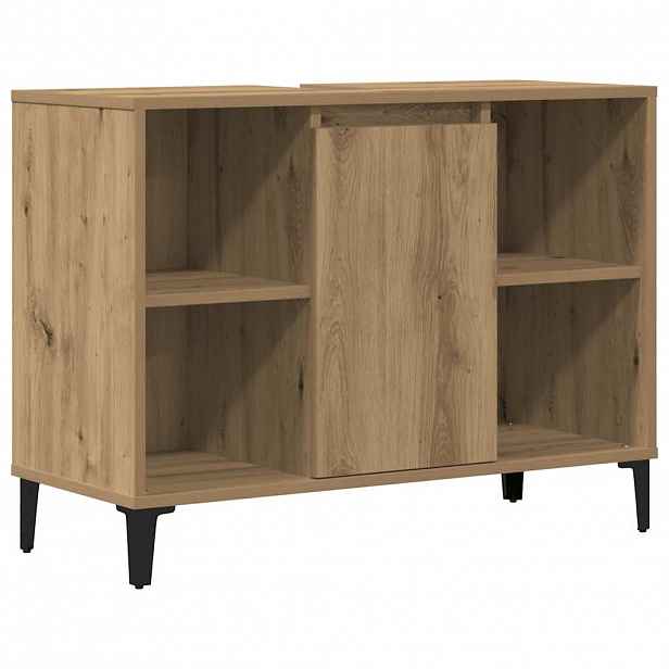 vidaXL Skříňka pod umyvadlo dub artisan 80x33x60 cm kompozitní dřevo