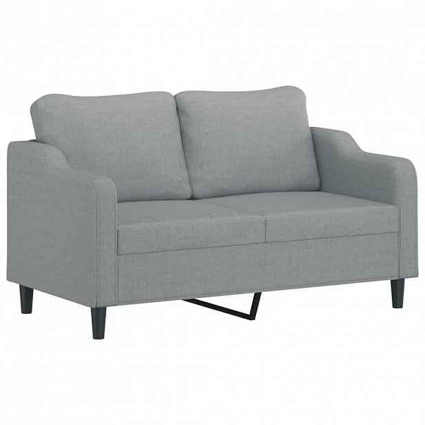 vidaXL 2místná pohovka světle šedá 140 cm textil