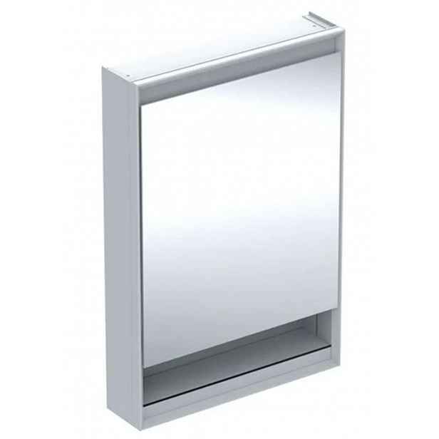 Geberit ONE - Zrcadlová skříňka s LED osvětlením, 60x90x15 cm, panty vpravo, s nikou, bílá 505.831.00.2
