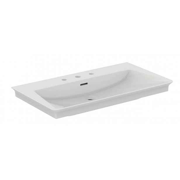 Ideal Standard La Dolce Vita - Umyvadlo, 86x47 cm, s přepadem, 3 otvory pro baterii, bílá E267601