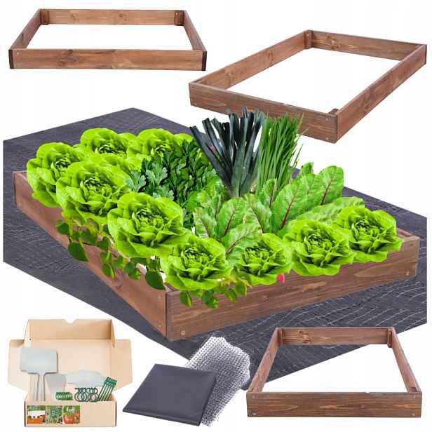 Pařeniště kaskádový regulovaný impregnát zeleninový záhon zvýšený 9x90x120