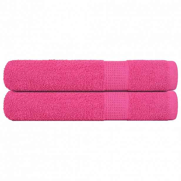 vidaXL Saunové osušky FROGN 2 ks růžové 80x200 cm 360 g/m²