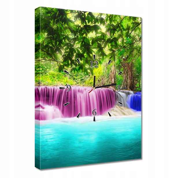 Nástěnné hodiny 40x60 Barevný vodopád