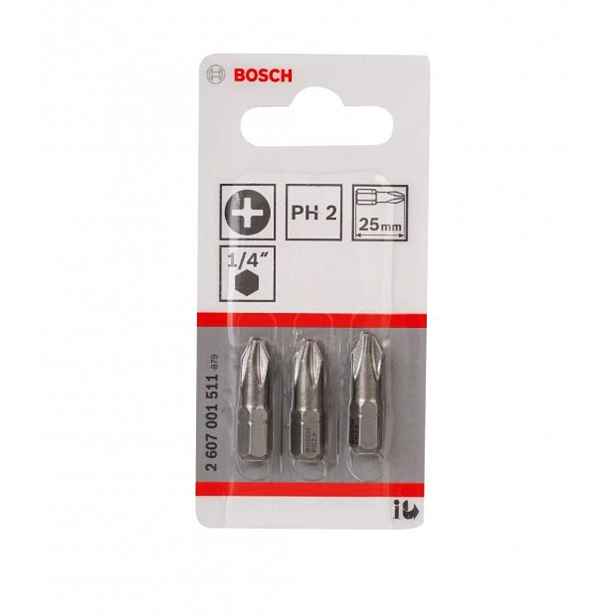 Bosch - Sada bitů PH2, délka 25 mm, 3 ks 2607001511